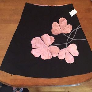 A-line floral skirt